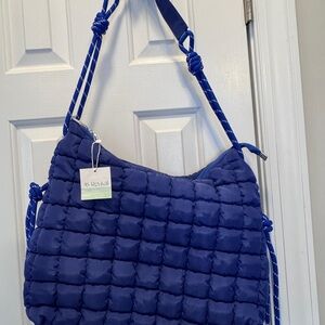 Altar'd State Royal Blue Quilted Shoulder Bag